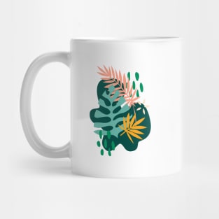 Tropical Leaves - Teal Mug